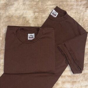 Pro Club Heavyweight Classic Brown Men's Shirt BRN L